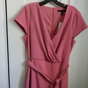 White House Black Market Crepe Faux-Wrap Dress Size 12